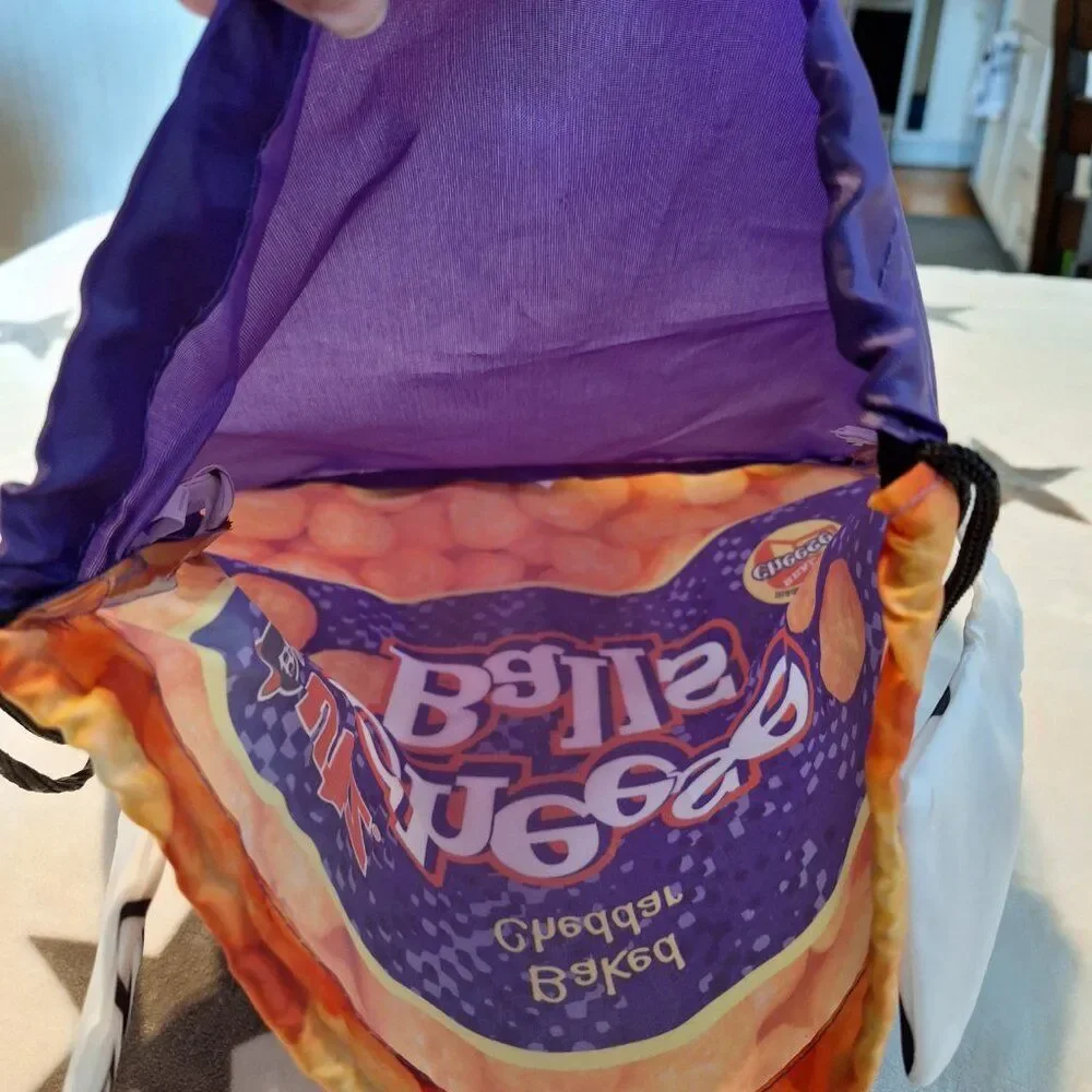 2012 Utz Cheddar Cheese Balls Drawstring Backpack Novelty Promotional Bag Unique